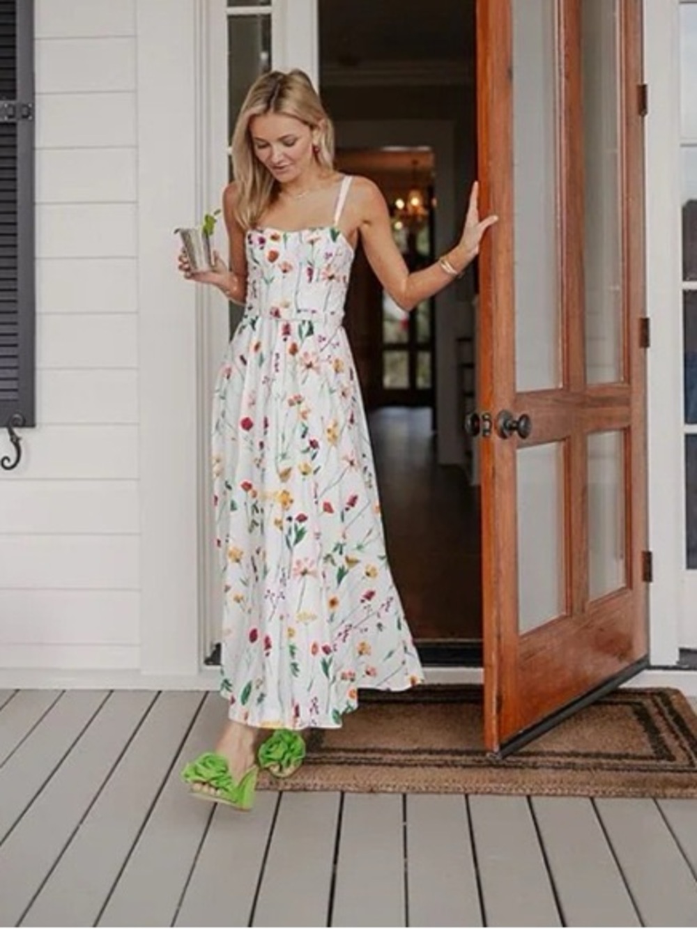 NWT Antonio Melani x Style by Simkins Maybry Floral Print Poplin Maxi Dress - Picture 3 of 15